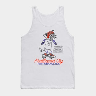 Vintage SkatBoard City Port Orange Fla Skate Park Tank Top